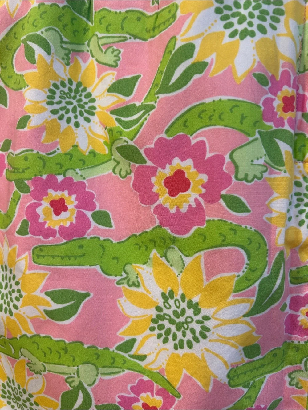Lilly Pulitzer Pink Floral Mini Skirt in Croque Monsieur Print